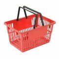 Good L Good L  Standard Plastic Shopping Basket with Plastic Handle 20 Liter 17L x 12W x 9H Red STANDARD-RD